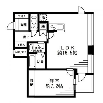 1LDK間取り図
